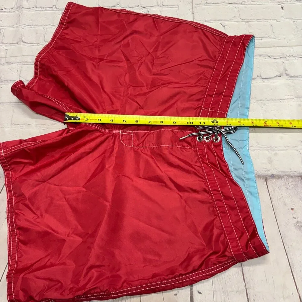 Birdwell Beach Britches Men Board Swim Trunks Shorts Size 40 Red C133 -24